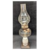 Vintage  No 2 Queen Anne Oil Lamp Milk Glass