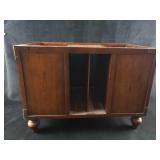 Wooden Footed Record or Magazine Rack