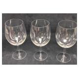 Three Glass Red Wine Glasses