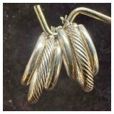 Triple Crossover Cable Hoop Sterling Silver Earrin