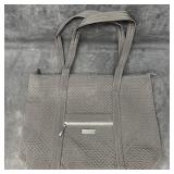 Vera Bradley Quilted Black Tote Bag with Zipper Cl