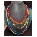 5 Joan Rivers & Unmarked Colorful Beaded Neckl