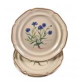 Three Sunmarc Botanical Garden Dinner Plates