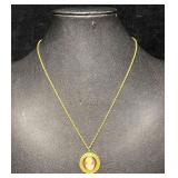 1/20 12kt Gold Filled Cameo Pendant Necklace