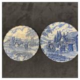 Myott Royal Mail England Blue Plate Set Staffordsh