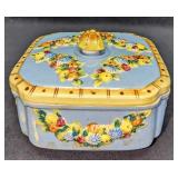Vintage Floral Ceramic Box With Lid