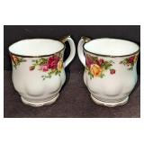 2 Royal Albert Old Country Roses Scalloped Coffee
