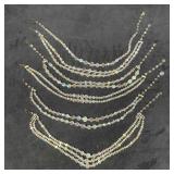 Costume Jewelry Clear Glass Crystal Faceted Beaded