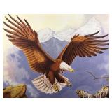 Vintage Wildlife Artist Jim Oliver 'Bald Eagle ' S