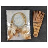 Native Hair Comb and Dream Catcher