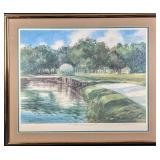 Signed AP Paul Kuchno Litho Harbor Town Golf Links