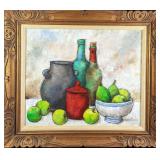 JB Framed Original Pierre Rondon Oil On Canvas Fru