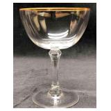 Lenox 'Mansfield' Crystal Gold Rim Champagne Glass