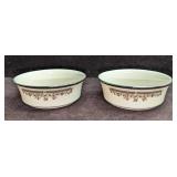 2 Retired Lenox Fine China Lace Point Cereal Bowl