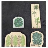 4 Cat's Meow Wood Orange Tree Palm Tree Trees