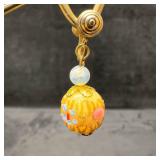 Murano Venetian Art Glass Lamp Work Cream Colored