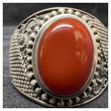 Suarti BA Indonesia Sterling Silver Carnelian Larg
