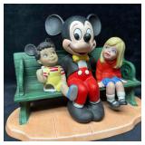 Disney Parks Mickey Mouse Figurine Porcelain Bisqu