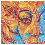 Joulia Vitaliy Carved Fresco on Masonite