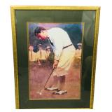 Vintage Large Print of Early 20th Century Golfer