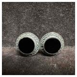 Marcasite Rim and Black Onyx Stone Setting Round S