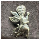 Cherub Cupid Angel Wings Sterling Silver Vintage B