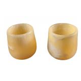 Two Vintage Soapstone Candle Holders