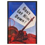 Original WWII Don't Let Him Down 1941-1942 Poster