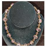 Vintage Italian Murano Gray And Pink Art Glass Bea