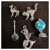 Silver Tone Bracelet Necklace Costume Jewelry Char