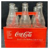 Coca-Cola 6 Bottle Red Plastic Carrier with Soda W