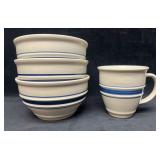 Country Crock StoneWare Set 3 Bowls 1 Large Mug