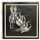 Abstract Figurative Mixed Media Painting Signed an