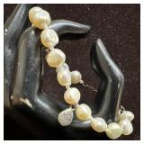 Freshwater River Pearl Strand Bracelet Sterling Mo