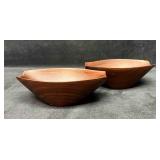 Two Unique Shaped Wood Bowls