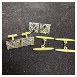 Men's Cufflink Assortment Swank Mixed Gold and Sil