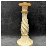 Lenox Ivory Porcelain Twist Candlestick with Gold