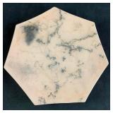 Pink Clay Plate with Black Veins