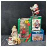 Holiday Christmas Decorations Nativity Set Musical