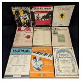 9 Vintage Piano Sheet Music