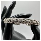 Silverwork Braided Cuff Silver Bracelet Bali Tranc