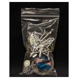 5.3 OZ MISC Silver and Cool Toned Charms Beads and