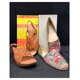 Marc Fisher Floral Espadrilles and Baretraps Woven