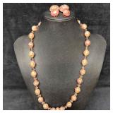 Murano Venetian Art Glass Lamp Work White Pink Flo