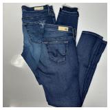 Lot of 2 AG Adriano Goldschmied Women Jeans Size 2