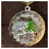 M and M Sterling Silver Reindeer Christmas Tree Pe