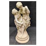 Vintage Garden Statue Of Two Young Ladies