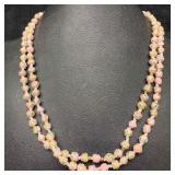 Murano Venetian Art Glass Lamp Work Pink Small Bea