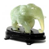 Mini Ceremonial Dress Elephant Sculpture with Wood