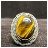 Taxco Mexico Sterling 925 Tiger's Eye Stone Settin